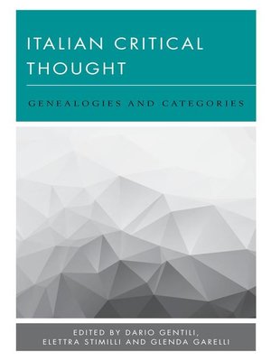 cover image of Italian Critical Thought